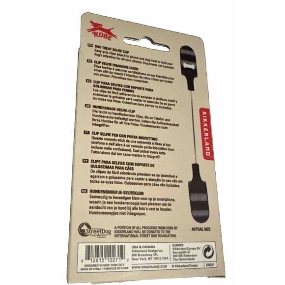 Dog Treat Cell Phone Selfie Clip Get That Perfect Pooch Shot by Kikkerland - NEW - Picture 2 of 3